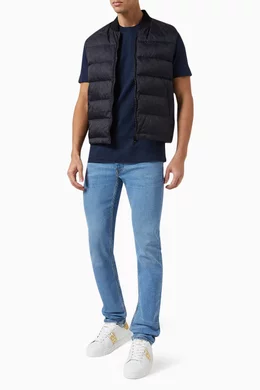 Buy Versace Blue Puffer Vest Jacket For Men Online Ounass Saudi
