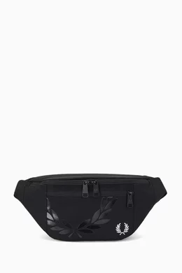 Buy Fred Perry Black Laurel Wreath Belt Bag in Recycled Fabric For UNISEX Online Ounass Saudi