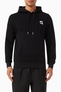 Buy KARL LAGERFELD Black K Ikonik 2 Hoodie in Jersey For Men Online Ounass Saudi