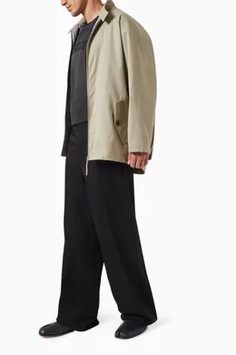 Buy Maison Margiela Neutral Beetle Back Jacket in Cotton-blend For