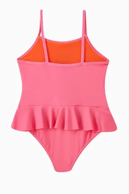 Buy Moschino Pink Printed One piece Swimsuit For Baby Girls Online Ounass Saudi