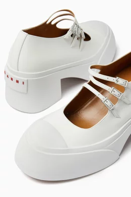 【関税＆送料込み】Marni 'Mary Jane' White Sandals With Tou Buy Marni White Pablo Triple-buckle Mary Jane Sandals in