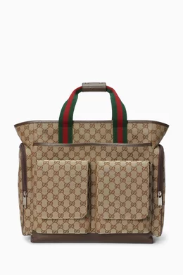 Buy Gucci Brown Changing Bag in GG Canvas For Kids Online Ounass