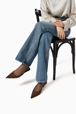 Buy SAINT LAURENT Brown Cherish 30 Slingback Pumps For Women