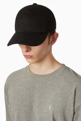 Buy SAINT LAURENT Black Baseball Cap in Gabardine For Men Online