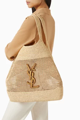 Ysl Icare Raffia Bag Saint Laurent Icare Maxi Shopping Tote Bag