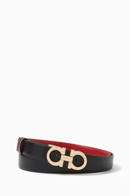 Red reversible ferragamo belt on sale