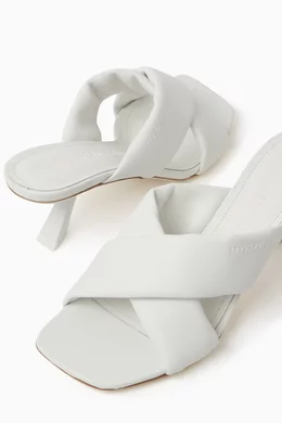サンダル・ミュール FERRAGAMO Mules 'Tot 55' white Buy Ferragamo White Aludra 55 Mules in Nappa For Women