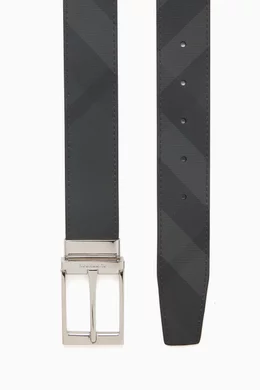 Buy Burberry Grey Reversible Check Belt in Leather For Men Online Ounass Saudi