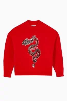 Red dragon sweater hotsell