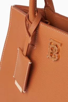 Buy Burberry Brown Mini Frances Tote Bag in Grained Leather For Women Online Ounass Saudi