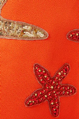 heavy beaded wedding dress Starfish Mini Dress, Orange / L