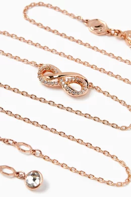Buy Swarovski Rose Gold Hyperbola Infinity Necklace Bracelet Set