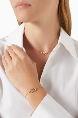Buy Swarovski Rose Gold Hyperbola Infinity Necklace Bracelet Set