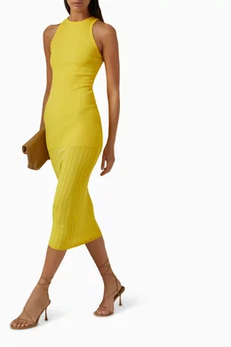 sofia richie knit dress Buy Solid & Striped Yellow x Grainge Varena in Viscose- For Women Online and bell sleeves