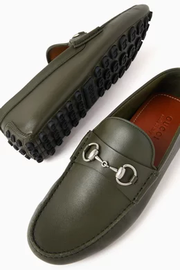 Leather driver with horsebit sales
