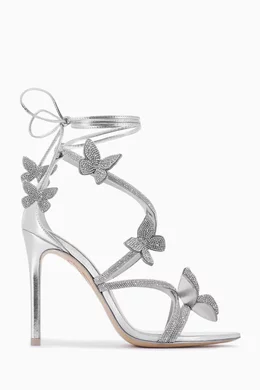 Buy Sophia Webster Silver Vanessa 100 Crystal embellished Sandals in Metallic leather For Women Online Ounass Saudi