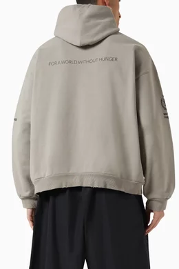 【BALENCIAGA】WFP ミディアムフィット フーディー Buy Balenciaga Brown WFP Medium-fit Hoodie in Fleece For Men