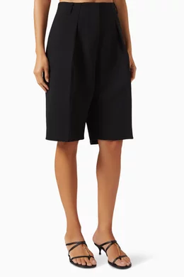 Buy Jacquemus Black Tailored Bermuda Shorts For Women Online