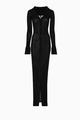 Buy Jacquemus Black La Robe Manta Maxi Dress in Knit For Women Online |  Ounass Saudi