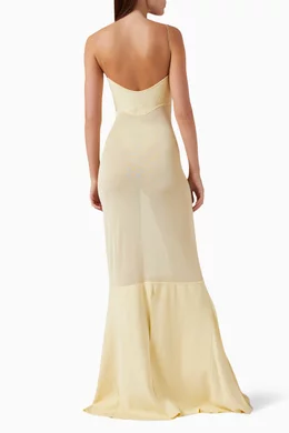yellow pleated maxi dress Yellow V-Neck Maxi Dress | Feminine & Summer-Ready