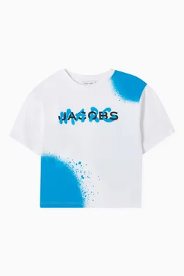 Buy MARC JACOBS White Logo print T shirt in Cotton For Boys Online Ounass Saudi