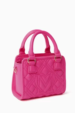Love moschino top handle mini fur top