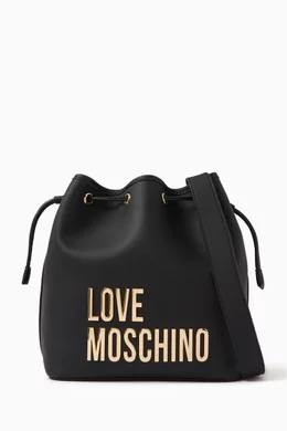 Buy Love Moschino Black Small Bold Love Bucket Bag in Faux Leather For Women Online Ounass Saudi