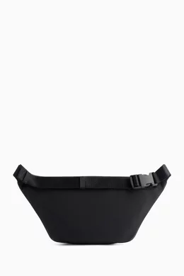 Buy Balenciaga Black DIY All-over Metal Logo Belt Bag in Nylon For