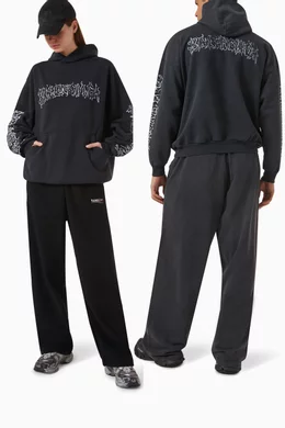 Buy Balenciaga Black DIY Metal Outline Oversized Hoodie in