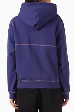 Buy Madhappy Blue Contrast Stitch Hoodie in Cotton Fleece For Women Online Ounass Saudi