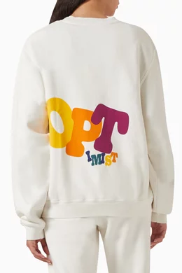 Buy Madhappy Neutral Local Optimist Sweatshirt in Cotton Feece For Women Online Ounass Saudi