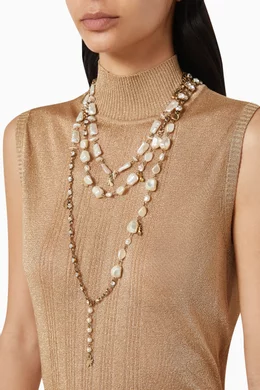 Max mara pearl necklace on sale