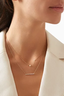 Michael kors heart necklace rose gold sales