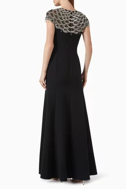 navy blue mermaid prom dress Navy Blue Lace V-neck Off The Shoulder Mermaid Prom Dresses