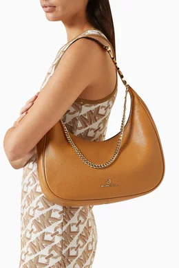 Buy Michael Kors Brown Large Piper Hobo Shoulder Bag in Leather For Women Online Ounass Saudi