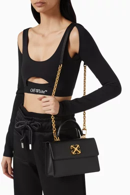 Buy Off-White Black Jitney 1.4 Top Handle Bag in Calfskin