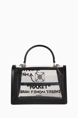Off white transparent bag best sale