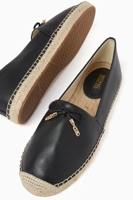 Buy Michael Kors Black Nori Espadrilles in Leather Jute For Women Online Ounass Saudi