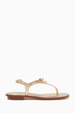 Michael kors gold thong sandals deals