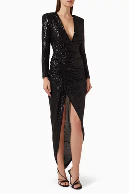 Buy PINKO Black Zacinto Embellished Dress in Polyester For Women Online Ounass Saudi