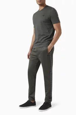 Buy Fred Perry Green Seasonal Taped Track Pants in Tricot For Men Online Ounass Saudi