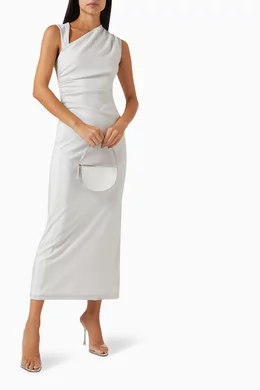 Buy Reformation Silver Amiah Draped Dress in Knit Fabric For Women Online |  Ounass Saudi