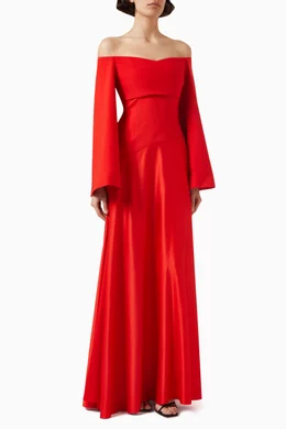 Buy Solace London Red Rina Maxi Dress For Women Online | Ounass Saudi