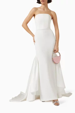 Buy Solace London Neutral Jodi Maxi Dress in Crepe For Women Online |  Ounass Saudi