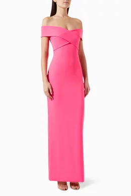 Buy Solace London Pink Ines Maxi Dress in Crepe For Women Online | Ounass  Saudi