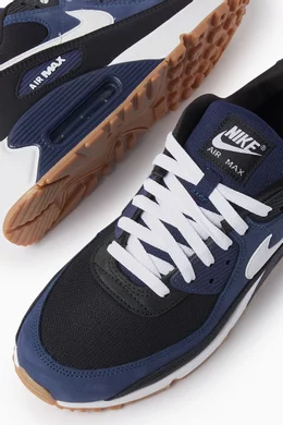 Buy Nike Blue Air Max 90 Sneakers in Leather For Men Online Ounass Saudi