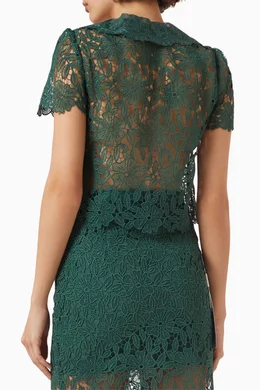 Guipure Lace Sandro Green Lace Dress Sandro Guipure Lace Midi