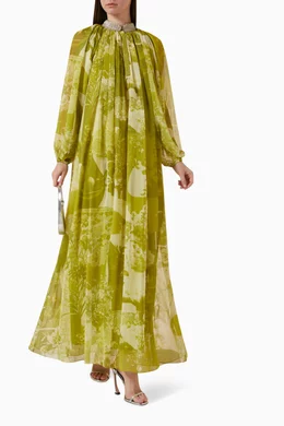 knee length dresses for ladies ORNAMENT TIERED MAXI DRESS main image 1