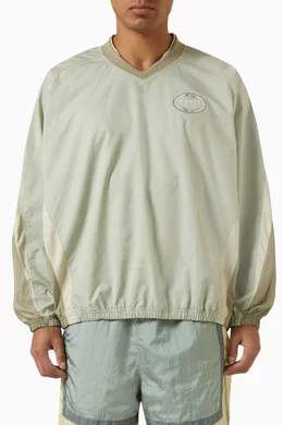 Buy Kith Green Dayton Combo Pullover in Nylon For Men Online